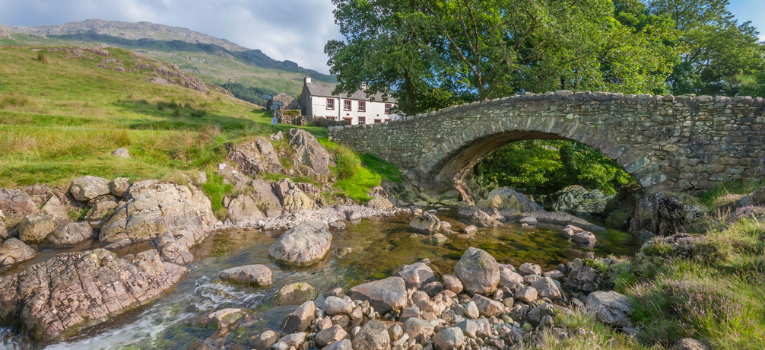 A house with a bridge