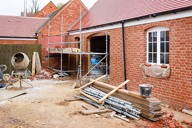 House undergoing heavy refurbishment