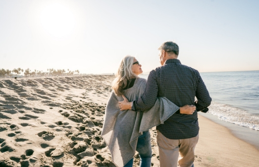 Older Couple on Beach